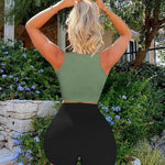 Nadorine Square Neck Ribbed Tank Tops