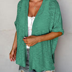 Nadorine 3/4 Sleeve Cardigans Open Front Beach Coverup