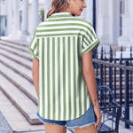 Nadorine Short Sleeve Summer Tops Casual Button Down Shirts