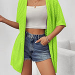 Nadorine Short Sleeve Crochet Kimonos Open Front Cover Ups