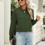 Zeagoo Womens 2024 Fall Crewneck Cropped Sweater
