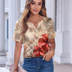 Zeagoo Womens Casual Short Sleeve V Neck Shirts
