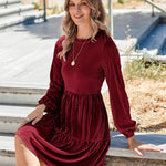 Nadorine Women's Long Sleeve Elegant Velvet Dress (DE Only)