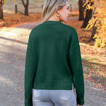 Nadorine Women's Short Cardigan Knitted V-Neck with Buttons
