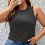 Nadorine 2 Pack Casual Crewneck Sleeveless T Shirts