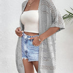 Nadorine Short Sleeve Boho Oversized Knitted Cardigan