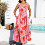 Nadorine Maxi Dress with Pockets Spaghetti Strap Sundress