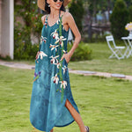 Zeagoo Women's Summer Maxi Dress Casual Sleeveless Sundress