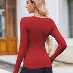 Nadorine Women's Long Sleeve Scoop Neck Shirts