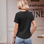 Nadorine T-Shirt Short Sleeve Tops Casual Crew Neck Blouse (DE Only)