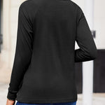 Nadorine Women Long Sleeve Shirts Casual Pleated Tunic Blouses