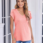 Nadorine Shirts Casual Short Sleeve Tees Dressy Casual Patel Blouses