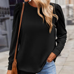 Nadorine Tunic Tops for Women Casual Crew Neck Pullover