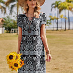 Zeagoo Women's Summer Round Neck Floral Shirt Dress (DE Only)