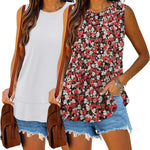 Nadorine 2 Pack Tank Tops Sleeveless Basic Shirts