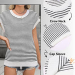 Nadorine Cap Sleeve Sweater Vest Knit Sweater
