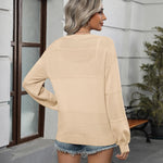 Nadorine Cardigan Long Sleeve Crochet Shrug Soft Knit Sweater
