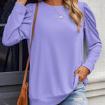 Nadorine Tunic Tops for Women Casual Crew Neck Pullover