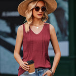 Zeagoo Women's Tank Top Sleeveless Tops V-Neck Blouse (DE Only)