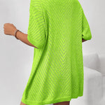 Nadorine Short Sleeve Crochet Kimonos Open Front Cover Ups