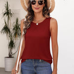 Zeagoo Women's Tank Tops Crew Neck Sleeveless Floral Tops