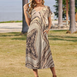 Nadorine Floral Dress Short Sleeve Beach Dress