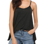 Women Tank Tops Summer Spaghetti Strap Cami Top Shirt Loose Flowy Cotton Racerback Blouses - Nadorine (Us Only)