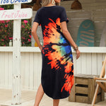 Nadorine Maxi Dress with Pockets Short Sleeve Sundress