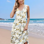 Nadorine Casual Dress Sleeveless Midi Swing Tank Sundress