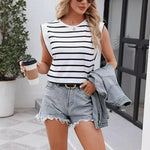 Nadorine Women's Shirt Casual T-Shirt Summer Top (DE Only)