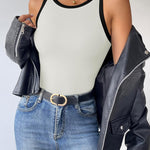 Nadorine 2 Pack Tank Tops Sleeveless Ribbed Shirts
