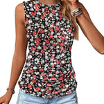 Nadorine Ruched Tank Tops Dressy Casual Shirts