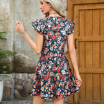 Nadorine Women's Dress Round Neck Knee-Length Casual Dress (DE Only)