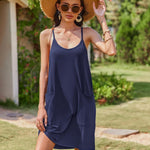 Nadorine Spaghetti Strap Dress Casual V Neck Beach Dress (DE Only)