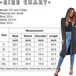 Hooded Long Cardigans Maxi Cardigan with Hood Open Front Lightweight Duster Coat with Pocket - Nadorine (Us Only)
