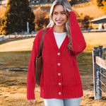 Nadorine Women's Open Front Oversized Soft Knit Sweater Cardigan