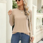Nadorine 3 Pack Long Sleeve Shirts for Women Loose Fit Basic Tee Tops
