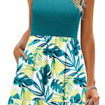 Nadorine Summer Dress Knee-Length Round Neck Floral Dress (DE Only)