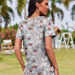 Zeagoo Womens Short Sleeve Tunic Shirts Floral Print Tops