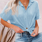 Nadorine Blouse Shirt Blouse Short Sleeve 100% Cotton Shirts (DE Only)