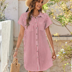 Zeagoo Womens Button Down Shirt Dress Cotton Linen Dress