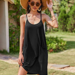 Nadorine Spaghetti Strap Dress Casual V Neck Beach Dress (DE Only)