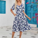 Nadorine Summer Dresses Midi Tiered Casual Dress