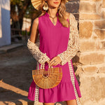 Nadorine Summer Dress Women's Sleeveless V-Neck T-Shirt (DE Only)