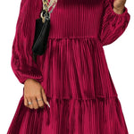 Nadorine Women's Long Sleeve Elegant Velvet Dress (DE Only)