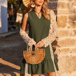 Nadorine Summer Dress Women's Sleeveless V-Neck T-Shirt (DE Only)