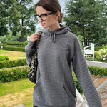 Nadorine Hoodie Oversize Hoodie Casual Waffle Pullover (DE Only)