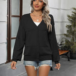 Nadorine Cardigan Long Sleeve Crochet Shrug Soft Knit Sweater