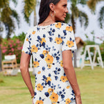 Zeagoo Womens Short Sleeve Tunic Shirts Floral Print Tops
