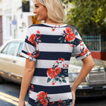 Zeagoo Womens Summer Tops Short Sleeve Casual Shirts Floral Tee